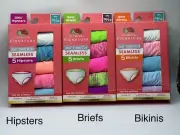 Fruit of the Loom Signature Seamless Girls HipsterBikini/Brief Panties 6 Pack