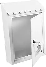 SEWOART Vintage Wall Mount Mailbox Durable Outdoor Metal Post Box with Lock for Letters Documents and Newspapers Practical and Stylish Home Garden Decor