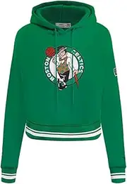 Pro Standard Women's NBA Retro Classics Cropped Ribbed Fleece Pullover Hoodie