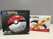 NIB MATTEL MEGA CONSTRUX POKEMON JUMBO POKE BALL AND CHARIZARD