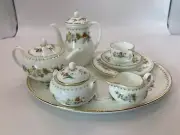 DISCONTINUED WEDGWOOD MIRABELLE 11 PIECE MINI / MINIATURE TEA SET FOR ONE New