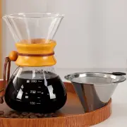 Pour over Coffee Maker Glass Coffee Pot Manual Drip Coffee Brewer with Coffee Fi
