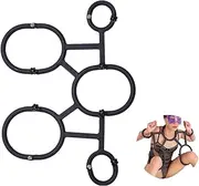 ZJPOJPH BDSM Restraints Handcuffs Collar Sex Bed Set Bondage Sex Toys SM Spreader Bar Sex Furniture For Men Women