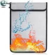 Fireproof Document Bag 15”x 11” Waterproof Fire Proof Money Pouch Two Pockets