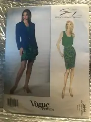 Vogue Pattern 2844 JACKET TOP SKIRT Misses Petite Sz 6-10 Shell Blazer Genny