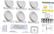 Under Cabinet Lighting Plug in with Wired Touch Dimmer Switch,Recessed or