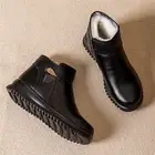 Women's Plush Lined Zip Snow Boots with Butterfly Decor Flat Sole Comfort Shoes