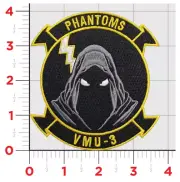 MARINE CORPS VMU-3 PHANTOMS SQUADRON HOOK & LOOP EMBROIDERED PATCH