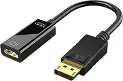DisplayPort to HDMI | 4K DP to HDMI Adapter Gold-Plated Connector | Display Port to HDMI Adaptor DP to HDMI Converter | HDMI to Display Port Adapter 4K compatible with Dell HP and more