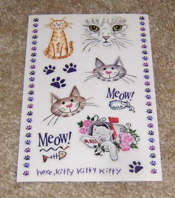 PSX Designs Sticker Sheet ~ Kitty Cats .