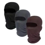 Nevenka 3Pcs Balaclava Face Mask UV Protector Motorcycle Ski Scarf for Men Women-C