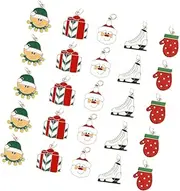 [STOBOK] Pendant Christmas Jewelry Crafting Charms Christmas Spacer Beads Christmas Buttons Metallic Ornaments Embellishments Christmas Enamel Charm Christmas Party Bag Filler