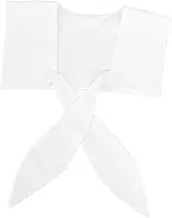 Detachable Decorative Chiffon Collar for Women with Bowknot Elegant Faux Shirt Collar Accessory for and Blouses in Spring and Summer White