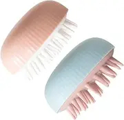 GOOHOCHY 2pcs Hair Scalp Brush Shampoo Massager for Dandruff Control Portable Scalp Scrubber for Home Travel Boosts Blood Flow Promotes Hair Growth