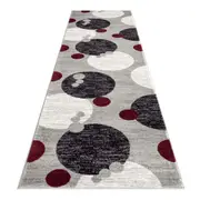 Beantown Bubble Black cream Runner Rug