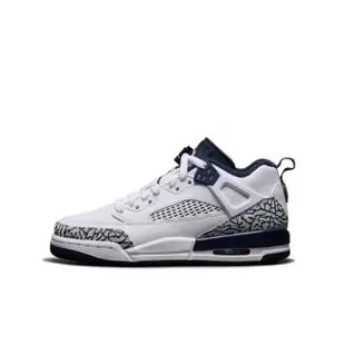 【NIKE 耐吉】運動鞋 籃球鞋 女鞋 中大童 男鞋 JORDAN SPIZIKE LOW GS 白藍 氣墊 喬丹 爆裂紋(FQ3950104)