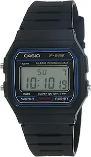 [Casio] F91W-1 Unisex Black Digital Watch with Black Band