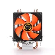Double Cpu Cooler Fan Double Copper Tube Strong Geat Dissipation Multiplatform Computer Host Radiator Black