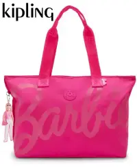 在飛比找新光三越 skm online優惠-【Kipling】BARBIE 活力粉色大容量拉鏈托特包-J