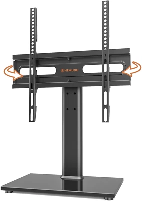 Universal Swivel TV Stand - Table Top TV Stand for 27-60 Inch LCD LED Tvs - Heig