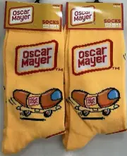 2 Oscar Mayer Men’s Crew Socks Size 6-12 Unisex Pair