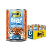 Bluey 15.8oz Canned Original Baked Beans, Source of Plant Based Protein and F...