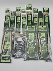 Lot of 12 Clover Bamboo Circular Knitting Needles Takumi Various Sizes