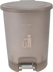 Kitchen Waste Bin Foot Step on Trash Bucket Household Large Capability Garbage Can Floor Waste Rubbish Recycle Basket for Home Kitchen Office Bedroom White 5L Auto Garbage Bin (Color : Grey)
