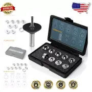 10-Piece Router Bushing Set with Centering Pin - Professional Woodworking Tools