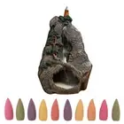 QT Landscape Style Backflow Incense Burner Resin Incense Holder Home Office Deco