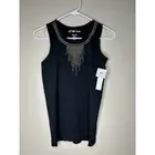 LC COUTURE SOFT & SEAMLESS WOMEN'S SLEEVELESS RHINESTONE TOP STRETCHY S/M NWT
