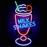 Milk Shakes 20"x16" Neon Sign Bar Lamp Light Party Gift Man Cave Night Beer EY