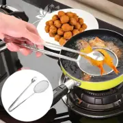 Filter Spoon Clip Fried Food Net Stainless Steel Mesh Oil Skimmer Spoon New ~