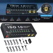 Guitar Pedal Power Supply 10 Isolated DC Output Effect Boards Power w/ USB Port