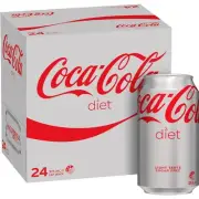 Coca - Cola Diet Soft Drink Multipack Cans 375ml X 24 Pack