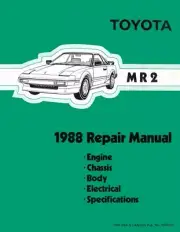 1988 Toyota MR2 Shop Service Repair Manual Book Engine Drivetrain OEM