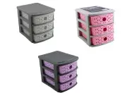 3 Drawer Basket Weave Mini Plastic Organizer Makeup HBA Cosmetics Arts & Crafts