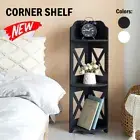 3 Tier Bathroom Cabinet Toilet Roll Holder Corner Shelf Stand Organiser Rack