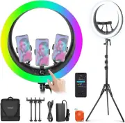 NEEWER Professional 18 Inch Ring Light with Tripod Stand Phone Holder Compatible