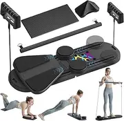 6-in-1 Pilates Reformers Board, Portable and Foldable Pilates Reformer Set, Home Workout Equipment for Core Exercises, Suitable for Women and Men