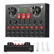 PU610B PULUZ Sound Card Mixer Recording Mixer For Mobile Phone PC Live K Song
