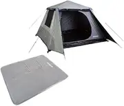 Kings 4-6 Person Tent Quick Set up+ Queen Self Inflating Foam Mattress
