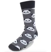 Urban-Peacock Men's Novelty Fun Crew Socks - Panda Bears - Pandas Gray, 1 Pair