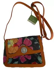 VERA BRADLEY Jazzy Blooms Turnlock & Zip Patricia Crossbody Purse - New with Tag