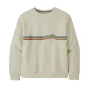 New Patagonia Women s Ridge Rise Stripe Uprisal Crew Sweatshirt Birch White S, M