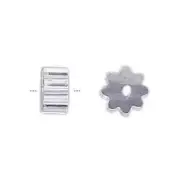 Earnut, 100 Clear Plastic Ribbed 4x3mm Safety Earnuts Earring Backs
