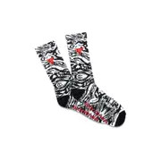 Fallen Footwear Trademark Padded Heel and Toe Sock - White / Black Swirl