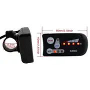 Electric Bicycle 36V48V S800 LED LCD Meter Control Panel Display for Ebike Controller 5 Pin Waterpr black