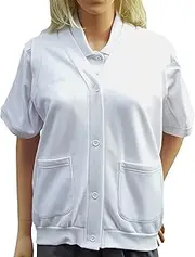 Cathedral Ladies White Bowls Bowlers Bowling Jersey Fleece Button Up Waistcoat Brushed Back Sweatshirt Fabric Soft & Warming For Indoor And Outdoor Lawn Flat Green Bowls