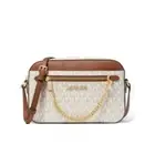 MICHAEL KORS Jet Set Large Logo Crossbody Bag Vanilla/Brown - NWT